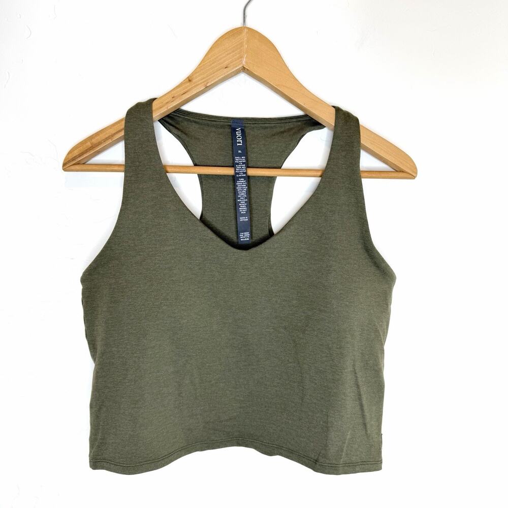Vuori Halo Performance Crop Tank 2.0 Top Womens XL Green